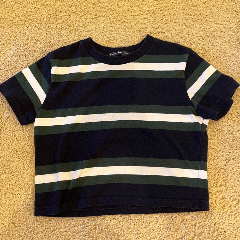 Brandy Melville | Multicolor Striped Cropped t-shirt